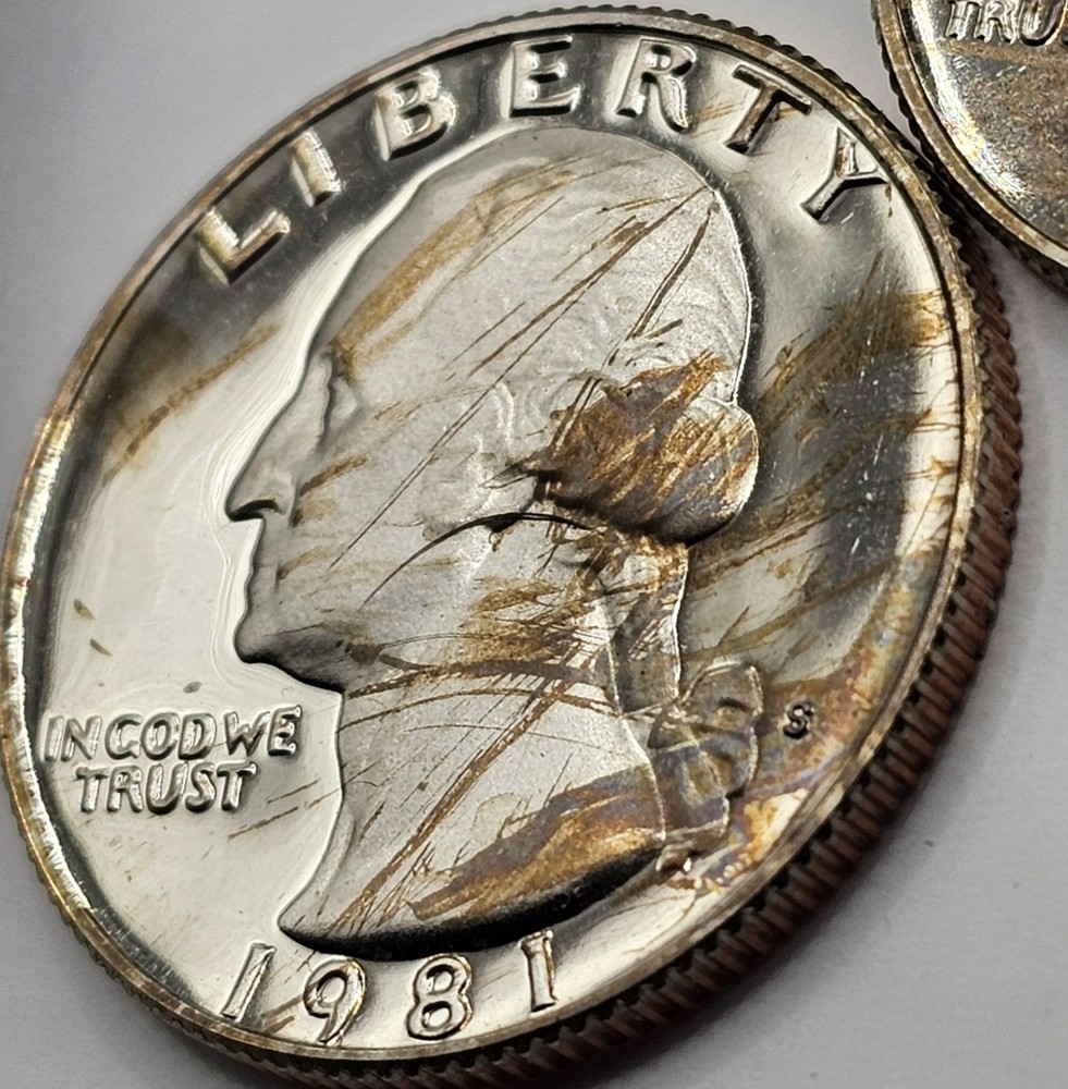 (5)-[FIVE]-UNIQUE 1981 S Type 2 Washington Quarter Proof 25 cent US Coin