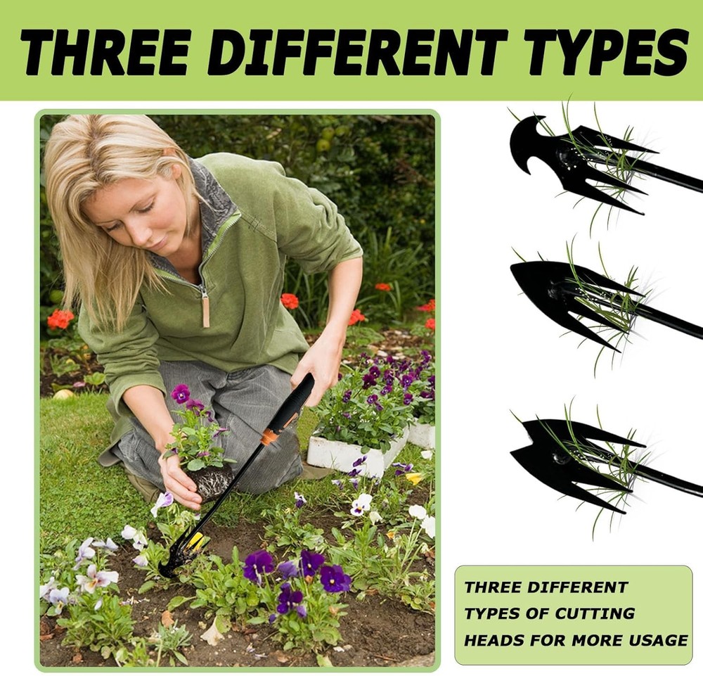 3Pcs Weed Puller Tool Garden Weed Pulling Tool,Portable Garden Weeder Tool,Garde