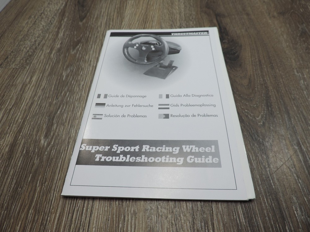 Thrustmaster Super Sport Racing Wheel Troubleshooting Guide Only