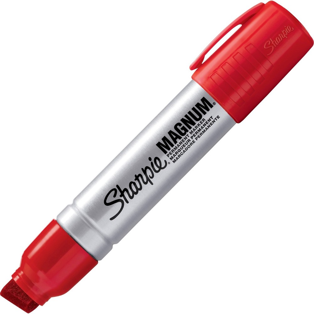 Sharpie Magnum Oversized Red Permanent Marker Chisel Tip 3-Pack - Bold & Durable