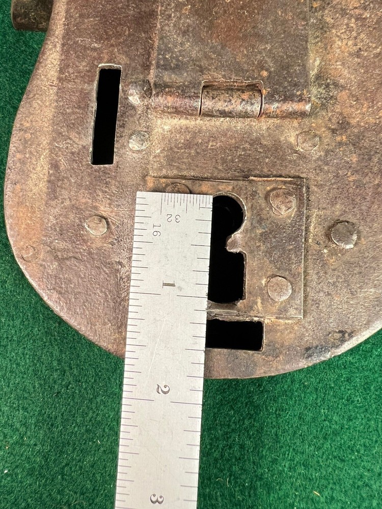 Antique Hand Forged Sliding Hasp Lock