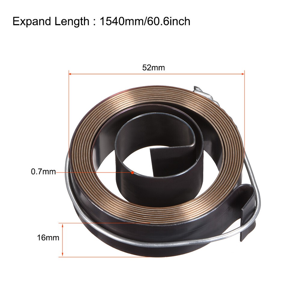 Drill Press Spring Quill Feed Return Coil Spring Assembly 1540mm 52x16x0.7mm