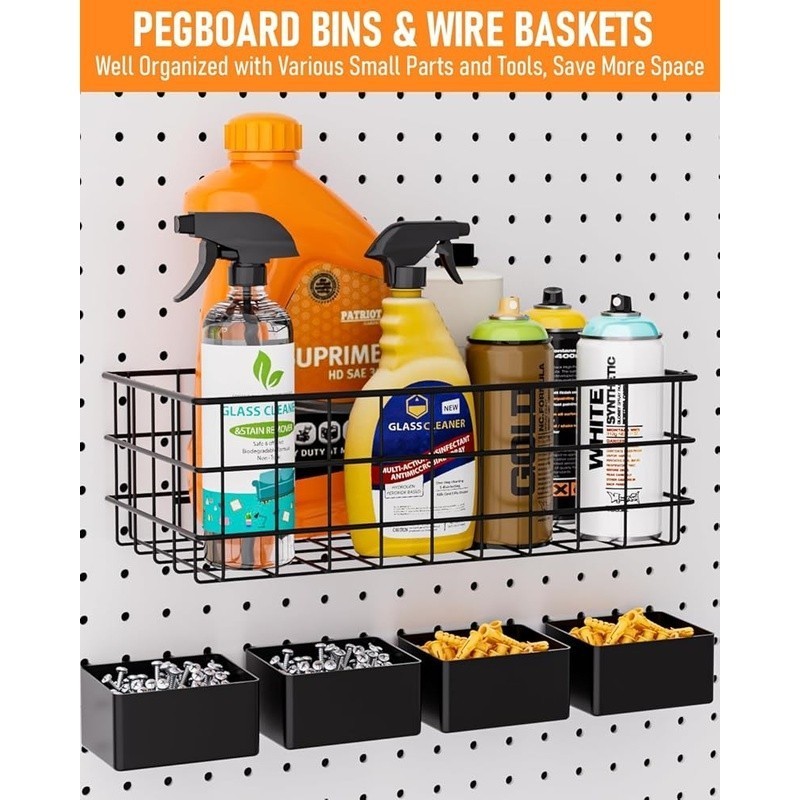 Pegboard Hooks Set 238pcs Accessories Tool Organizer Storage Garage Workshop New