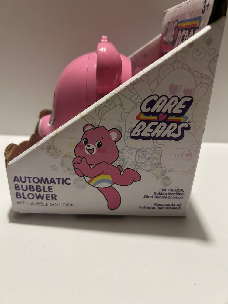 Care Bears Automatic Bubble Blower with Bubble Solution Battery Operated Pink