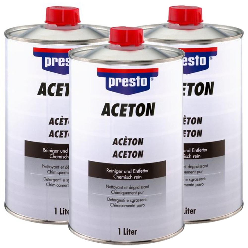 Presto Acetone 3x 1000ml. Cleaner