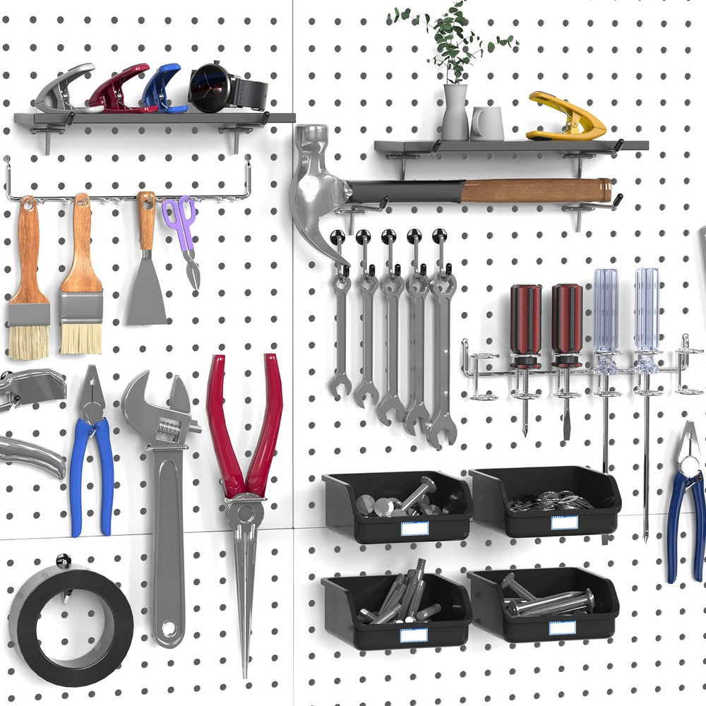 Pegboard Hooks, Peg Board Accesories, for Organizing Various Tools, 146 Pieces,