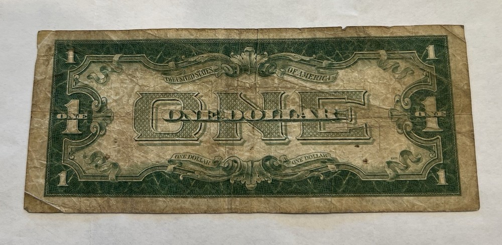 1928-A $1 Silver Certificate Blue Seal Funny Back Note