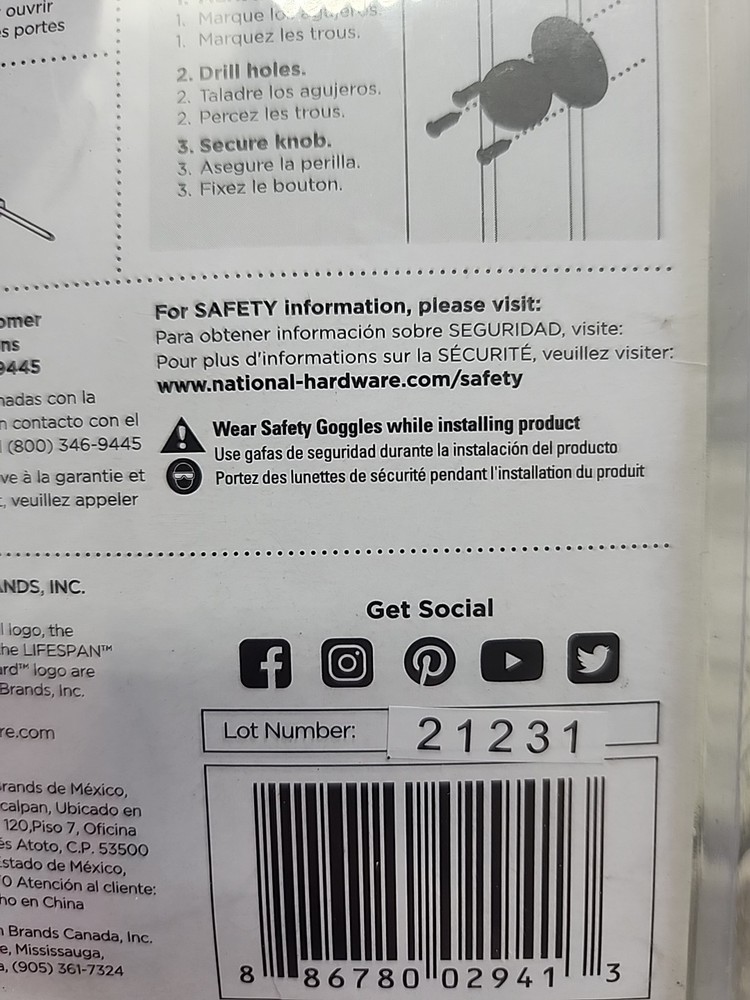 National Hardware Decorative Knob in Black 2Pack [132]