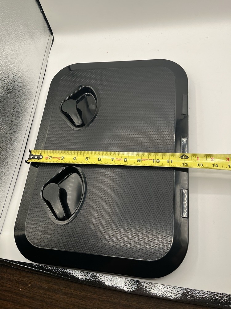 ABS Boat Deck Access Hatch with Lid, 17" X 12", Black