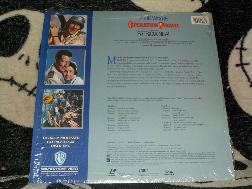 Operation Pacific Laserdisc LD Open Shrink John Wayne Free Ship $50