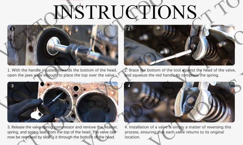 Universal Adjustable Valve Spring Compressor Automotive Engine Repair Tool Set