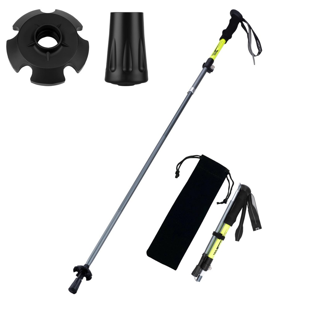 7075 Aluminum Trekking Pole Foldable Tungsten Tip Single