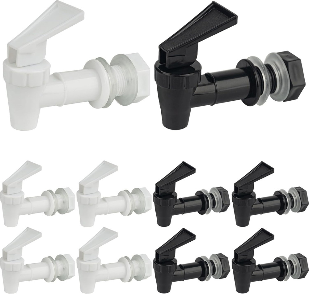 10 Sets Replacement Cooler Faucet, Reusable Plastic Spigot for Beverage Dispense