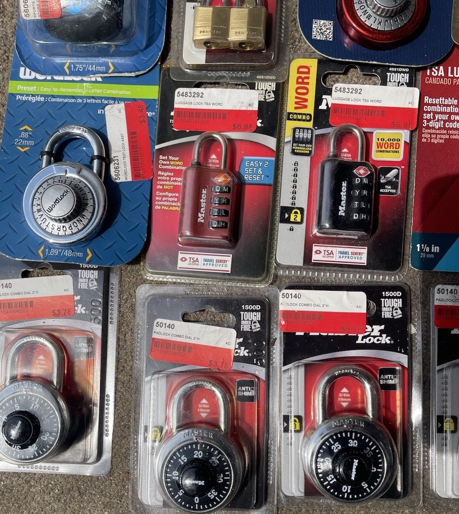 Lot Of Combination/Packlock/Dial Locks
