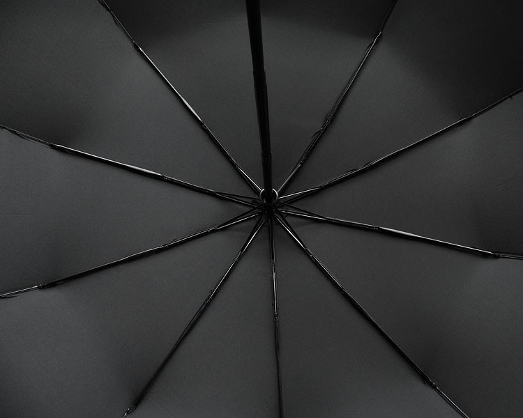 43" Mens Auto Open&Close Stromproof Compact Folding Umbrella Black