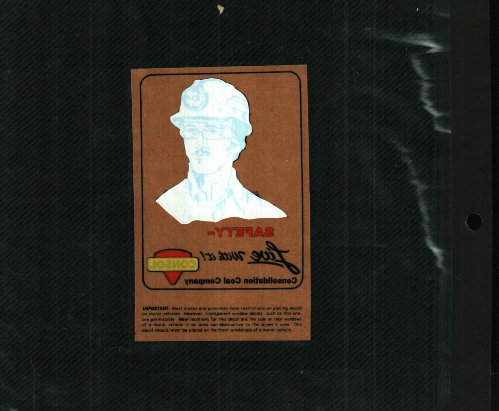 NICE OLDER CONSOL COAL CO. COAL MINING STICKER # 719