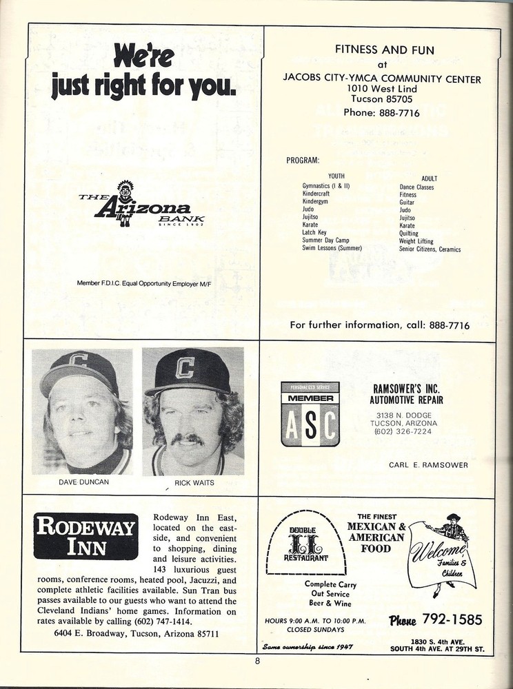 1979 Spring Indians Training Program ~ Signed by Mickey Lolich & Gaylord Perry