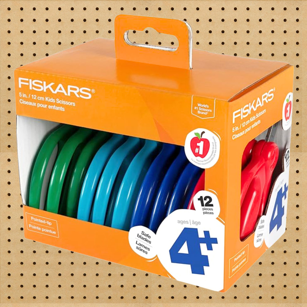 Fiskars Kids Pointed Tip Scissors Classpack: 5 in. / 12-pack / Assorted