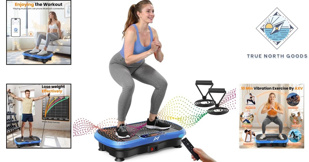 Compact Vibration Plate Exercise Machine - Full Body Shaker for Weight Loss