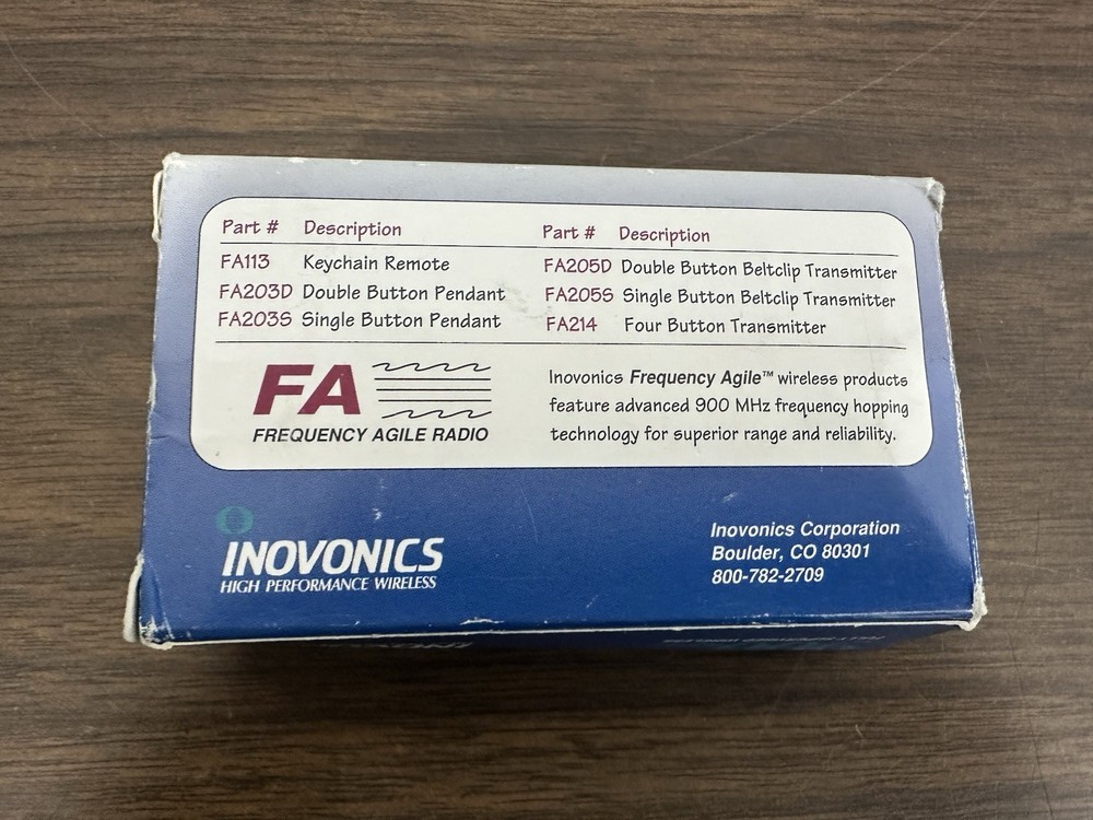 Inovonics FA205D Double-Button Belt Clip Transmitter
