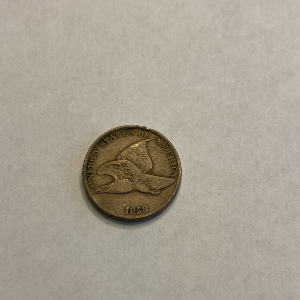 Flying Eagle Small Cent 1C One Cent Coin - Circulated, Uncertified