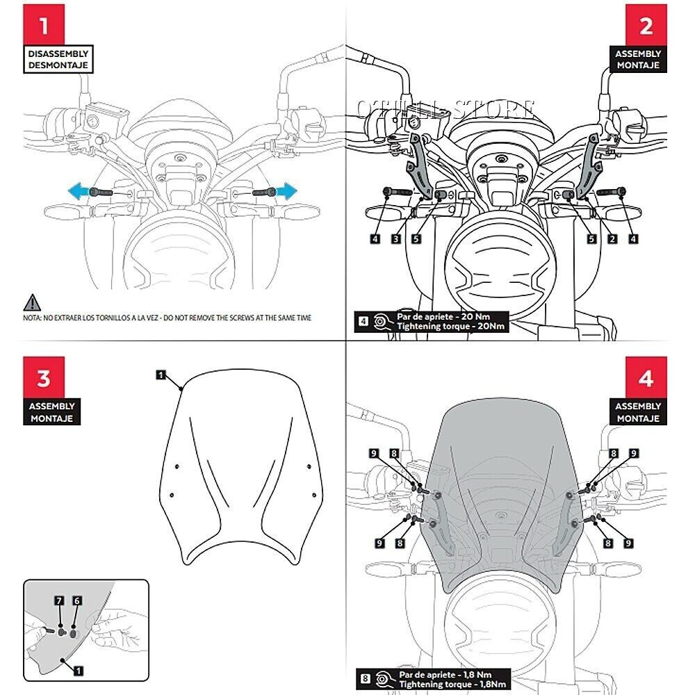Motorcycle Fairing Front Windshield Wind Deflector For Trident 660 2021 2022