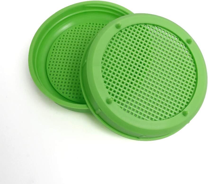 8 Pack Plastic Sprouting Lids Sprouting Jar Strainer Lid for 86mm Wide Mouth