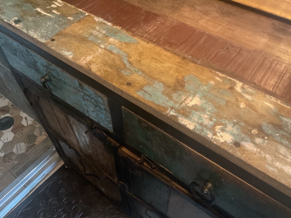 Antique Shipyard Sideboard Buffet 55” Length