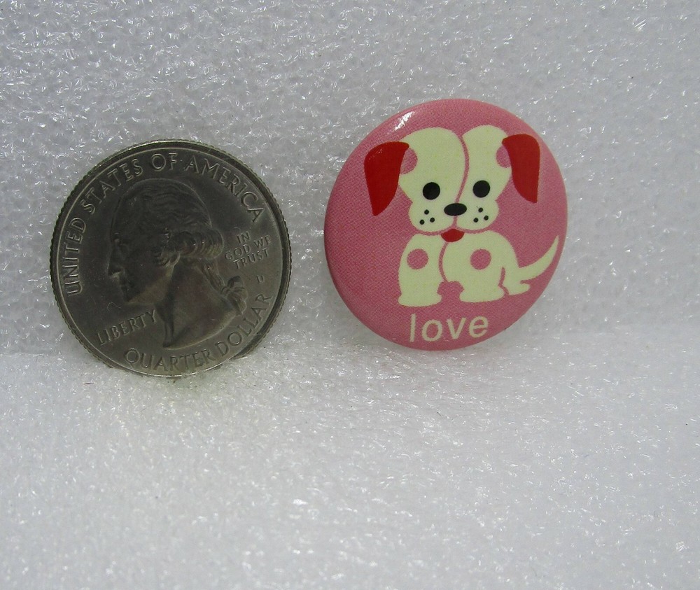 Love - Puppy Dog Button Pin