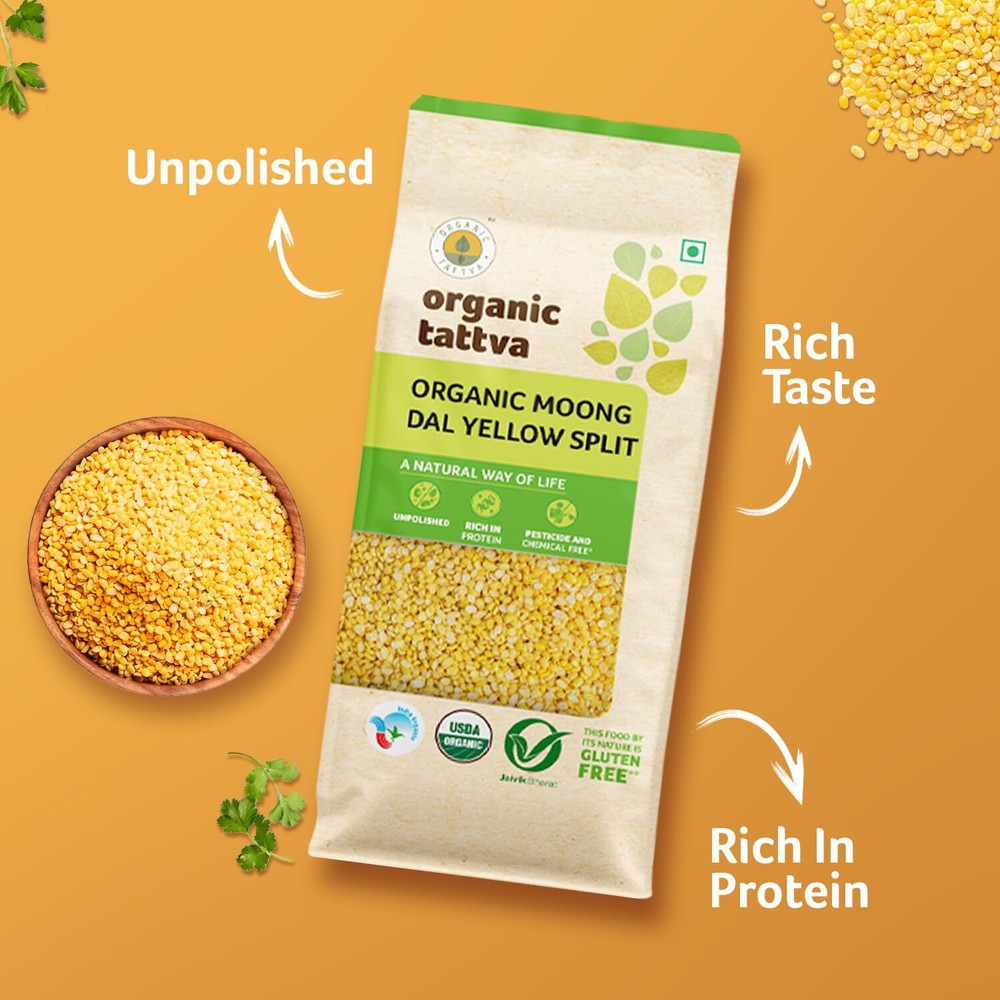 Organic Tattva Moong Dal Yellow Split