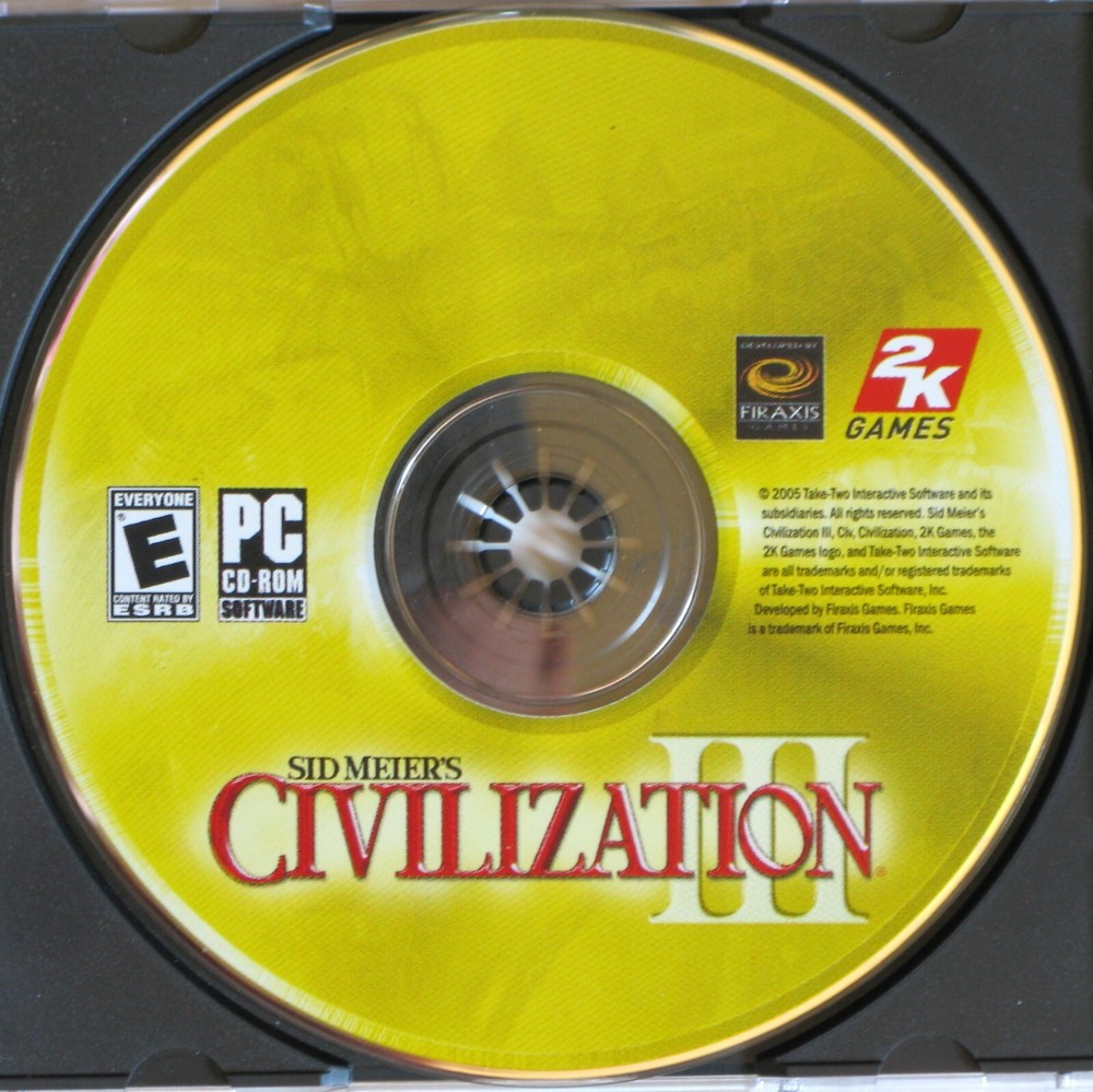 Sid Meier's Civilization III (PC, 2005) CDROM Only, TESTED in Windows 10