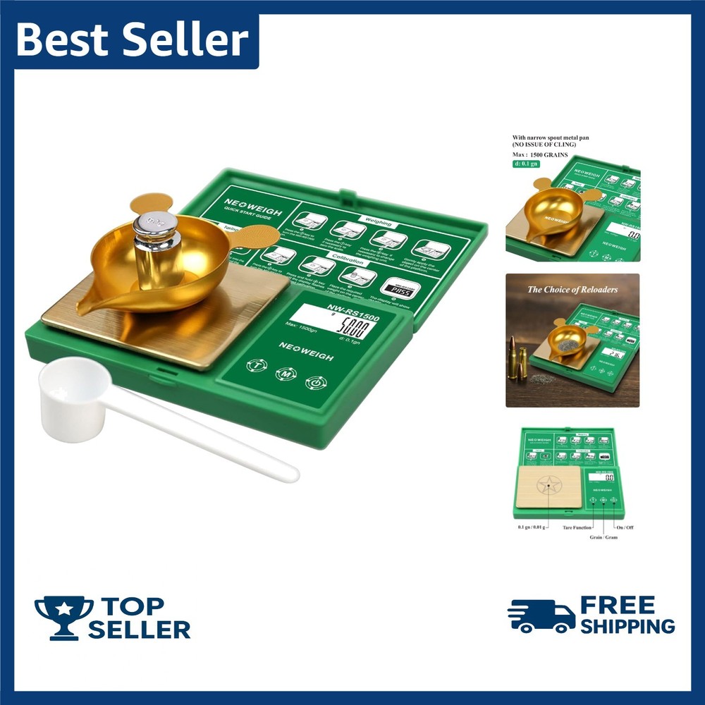 Reloading Scale Digital Powder Scale for Reloading, 1500 Grains FREE SHIP