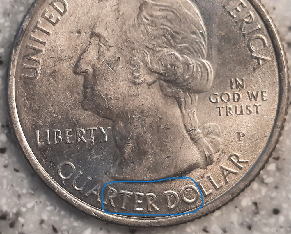 Lot of (7) Washington Quarter Errors