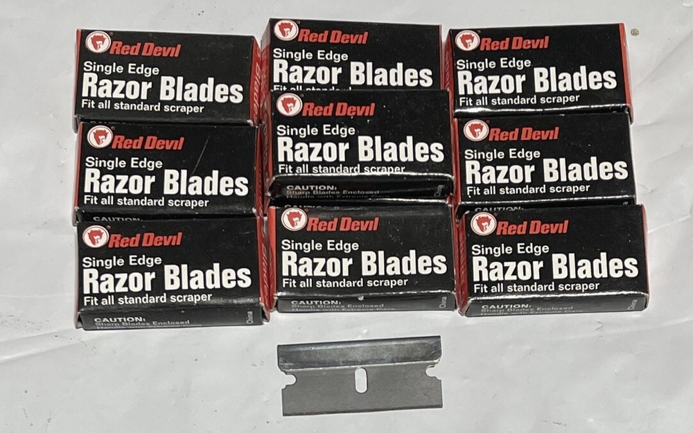 Red Devil Single Edge Razor Blades-fits all standard scrapers (50 Blades)