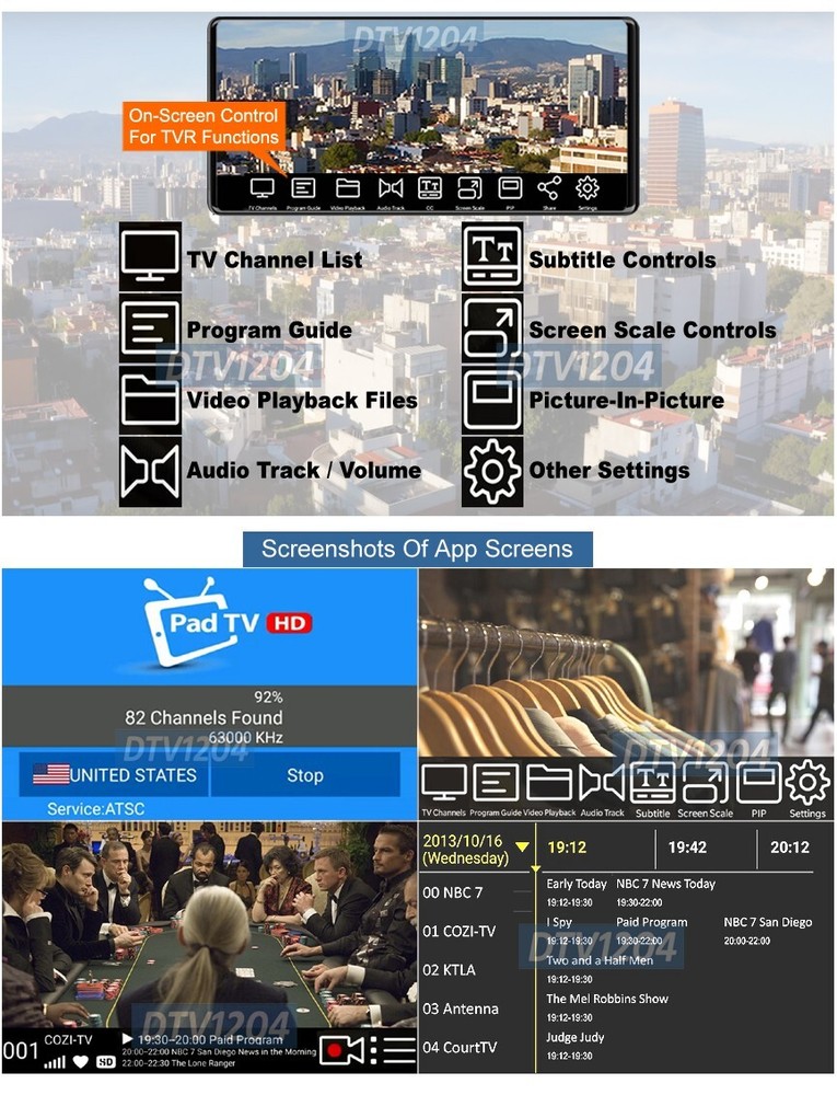 Digital TV Tuner Dongle For Android-Based Tablet Smartphone Android TV Box