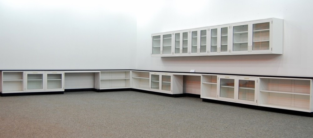 36' BASE & 15' WALL Chemical Resistant CABINET GROUP / CASEWORK / E1-499