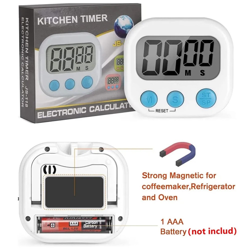 Multifunctional digital timer LCD display suitable for classrooms and kitchens