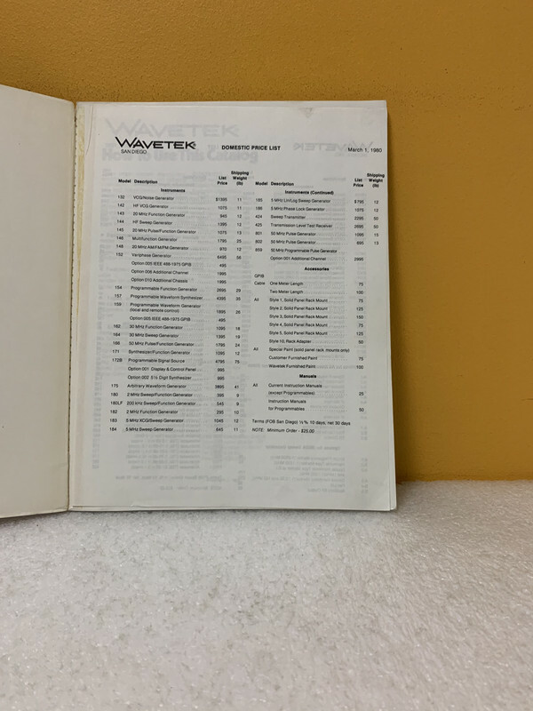 Wavetek Test Instrumentation Catalog