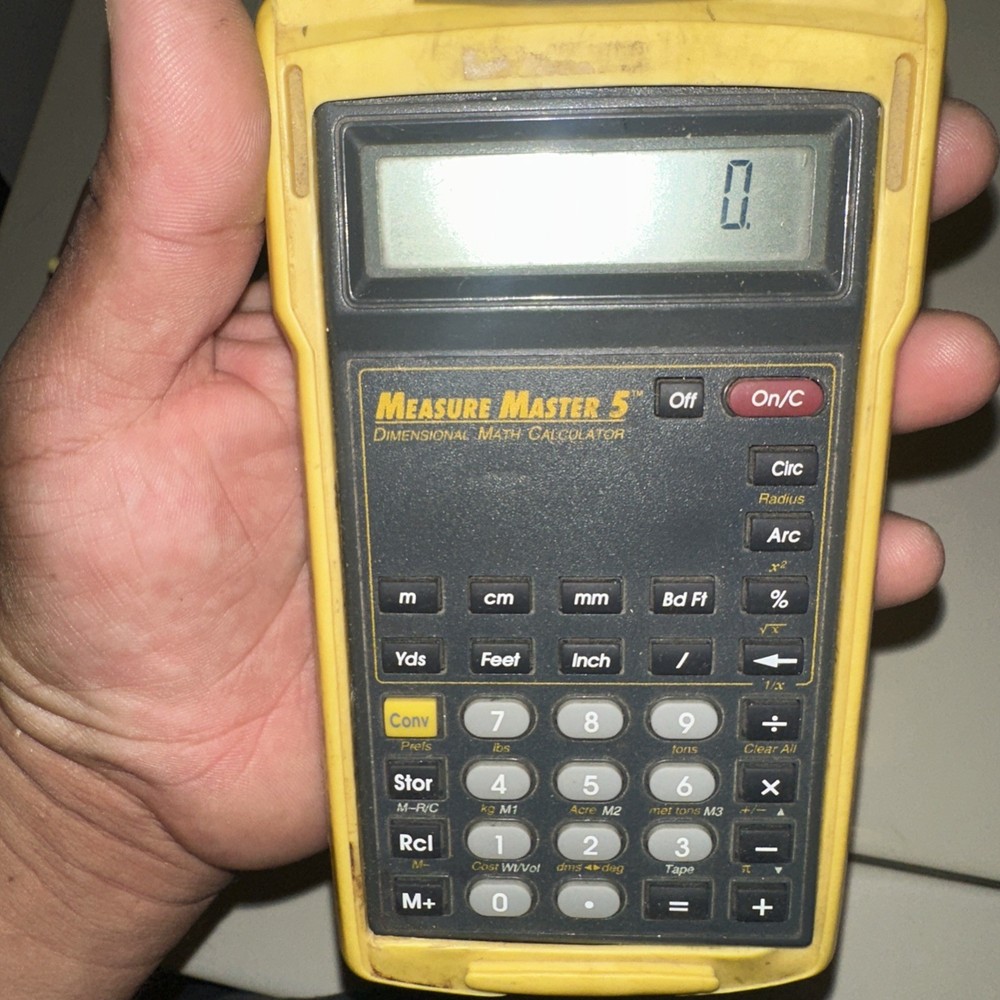 Measure Master 5 Model 4018 Dimensional Math Calculator Armadillo Gear TESTED