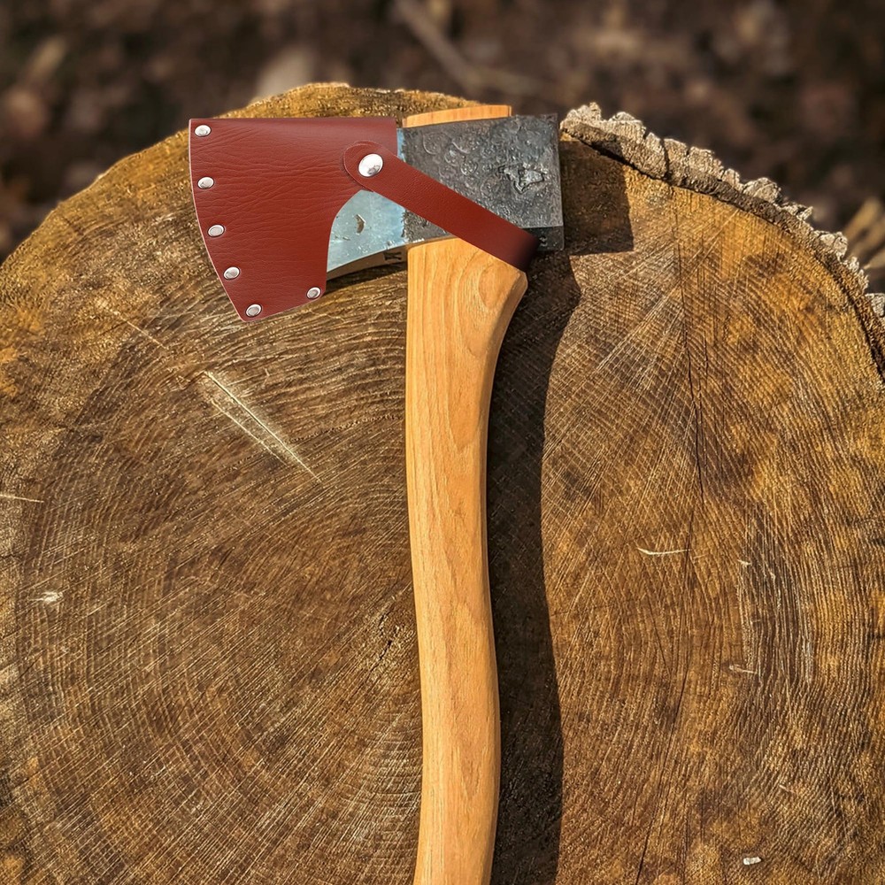 Leather Axe Sheath, Adjustable Hatchet Head Durable Brown
