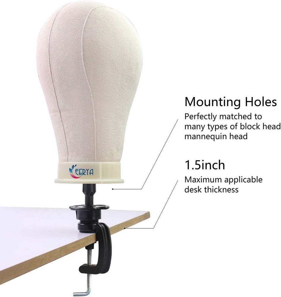 Durable Wig Holder Head Stand - Perfect for Styling & Display, Easy Assembly!