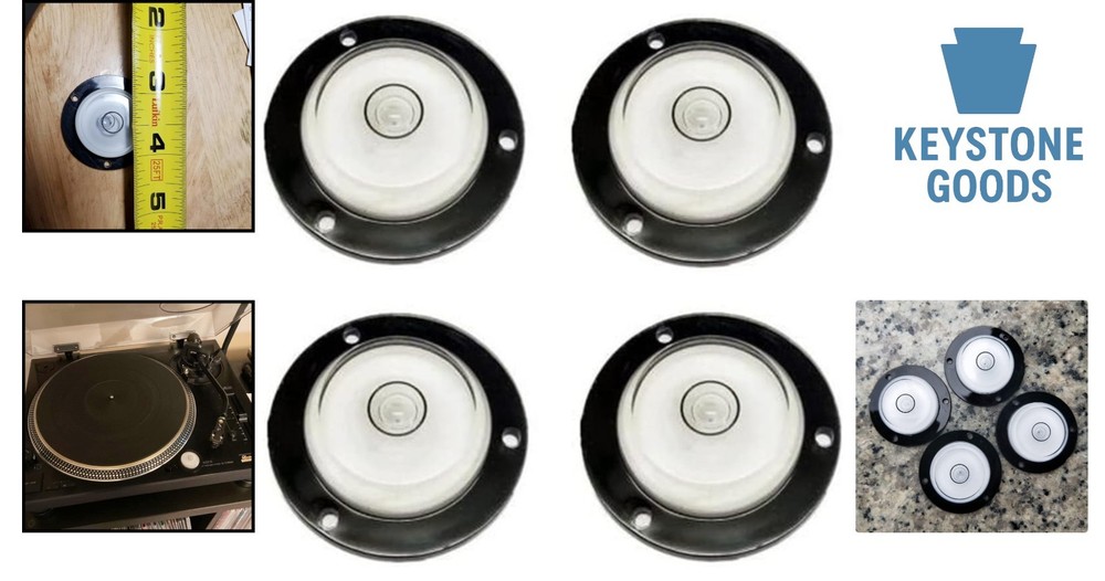 4-Pack Multi-Directional Circular Spirit Bubble Levels for Precise Leveling