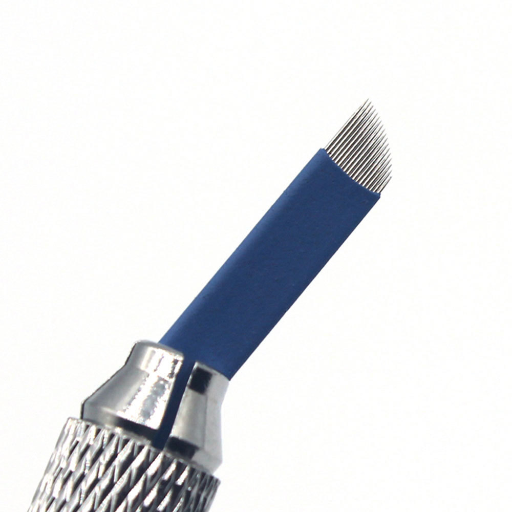 Microblading 18 Pins Needles Permanent Makeup Eyebrow Tattoo Bevel Blade Needle