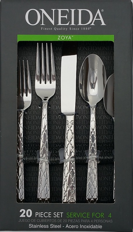 Oneida Zoya Service for 8 Stainless Flatware