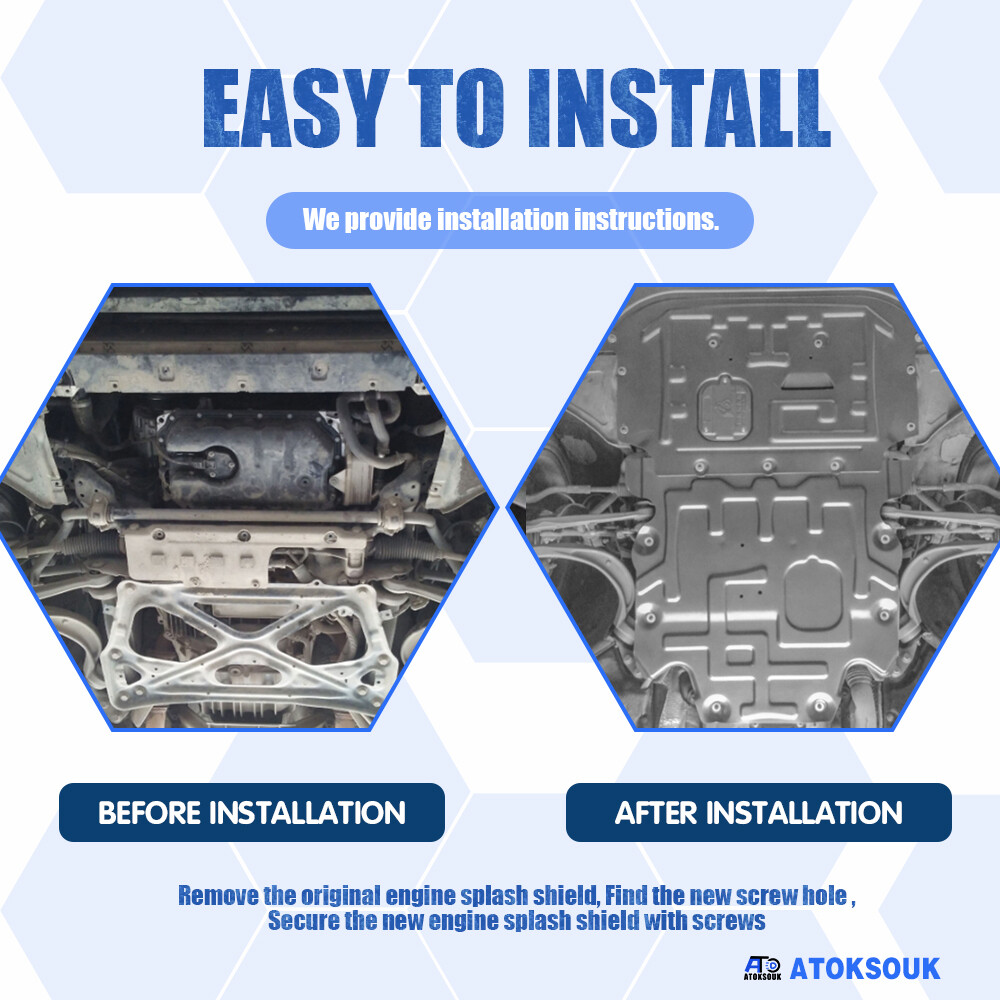 2Pcs For Audi A6 2012-2018 Under Engine Splash Guards Front Engine Mud Flaps