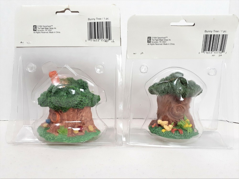 5 Dudley's Bunny Patch Figurines 1994 Spearhead Bunny Tree Paper Magic Group 820
