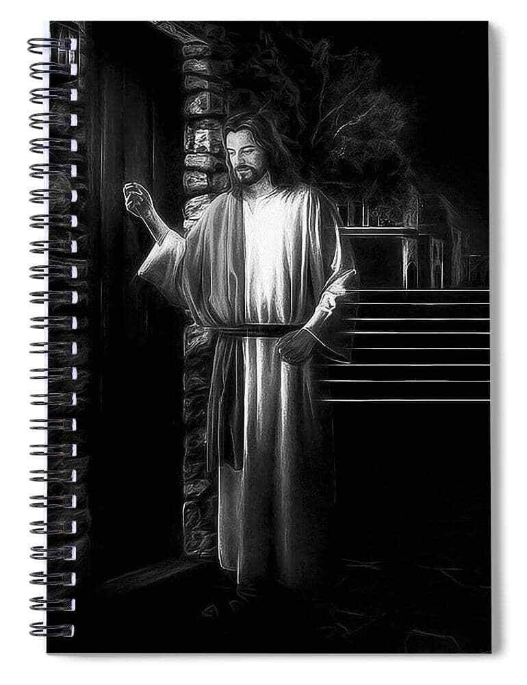 Jesus Knocking - Spiral Notebook