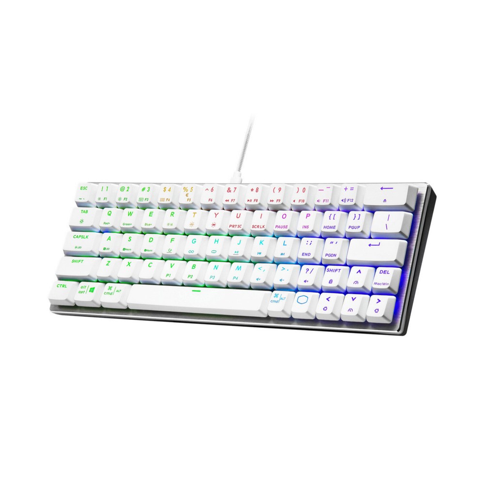Cooler Master SK620 Wired Mechanical Low Profile Gaming Keyboard Silver White