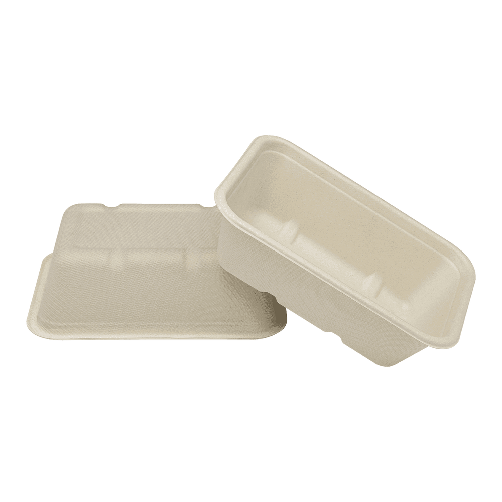 Karat Earth 20oz Natural Bagasse Take Out Container, Rectangular - 500 pcs