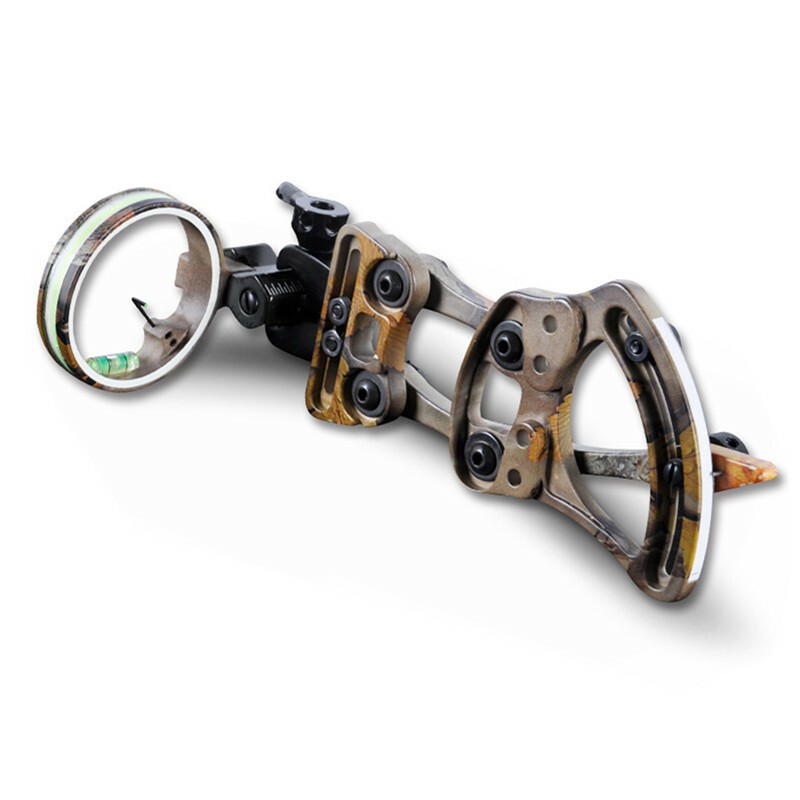 Archery Compound Bow Sight 1 Pin Professional Bow Sight Light Micro Adjustable╏